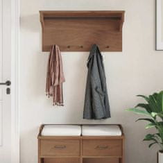 Vidaxl Stenski obešalnik za plašče SANDNES 87x30x42 cm les borovega