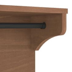 Vidaxl Stenski obešalnik za plašče SANDNES 87x30x42 cm les borovega