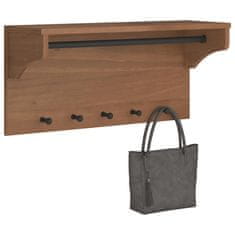 Vidaxl Stenski obešalnik za plašče SANDNES 87x30x42 cm les borovega