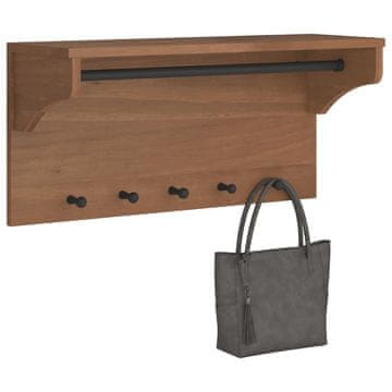 shumee vidaXL Stenski obešalnik za plašče "SANDNES" 87x30x42 cm les borovega