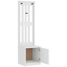 Vidaxl Drevo za dvorano SANDENS bela 45x40x159,5 cm masivni les bora