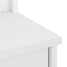 Vidaxl Drevo za dvorano SANDENS bela 45x40x159,5 cm masivni les bora