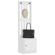 Vidaxl Drevo za dvorano SANDENS bela 45x40x159,5 cm masivni les bora