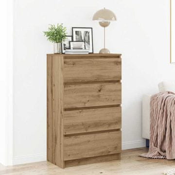 Vidaxl vidaXL Predalnik Artisan hrast 60x35x98,5 cm lepljen les
