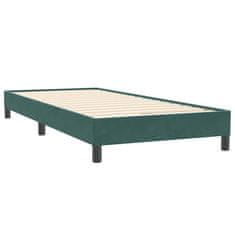 Vidaxl Box spring postelja brez vzmetnico temno zelena 80x220 cm žamet