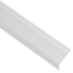 Vidaxl Obrobe za stopnice L-oblike 15 kosov aluminij 90 cm srebrne