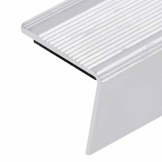 Vidaxl Obrobe za stopnice L-oblike 15 kosov aluminij 90 cm srebrne