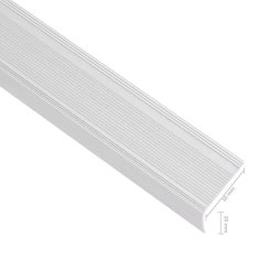 Vidaxl Obrobe za stopnice L-oblike 15 kosov aluminij 90 cm srebrne