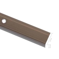 Vidaxl Obrobe za stopnice L-oblike 15 kosov aluminij 90 cm rjave