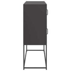 Vidaxl Komoda črna 100,5x39x107 cm hladno valjano jeklo