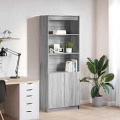 shumee vidaXL Visoka omara siva sonoma 70x35x180 cm inženirski les
