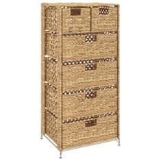Vidaxl Shranjevalna enota s 6 košarami 47x37x100 cm vodna hijacinta