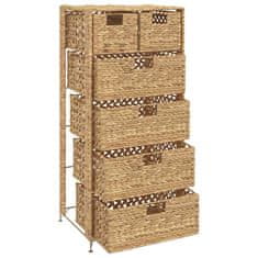 Vidaxl Shranjevalna enota s 6 košarami 47x37x100 cm vodna hijacinta