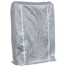 Vidaxl Stojalo za drva z dežnim pokrovom 100x25x150 cm Pocinkano jeklo
