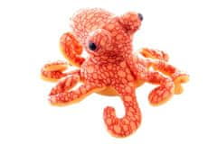 Plišasta hobotnica oranžna 17 cm s stabilizacijskimi kroglicami