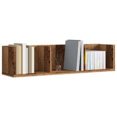 shumee vidaXL Stenska polica za CD plošče 75x18x18 cm inženirski les