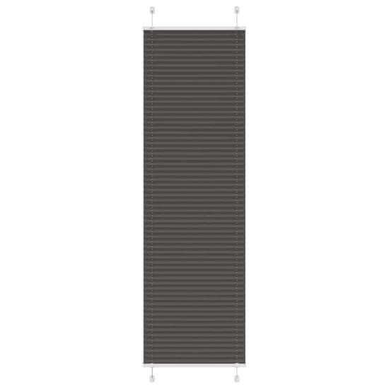 shumee vidaXL Plisirana žaluzija črna 60x200 cm Širina tkanine 59,4 cm