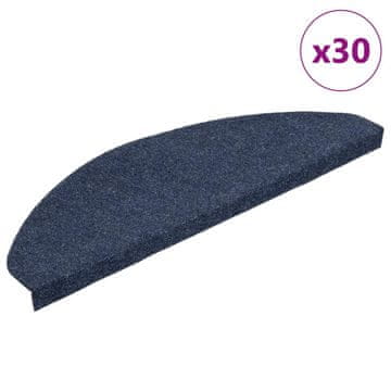 Vidaxl Samolepilne preproge za stopnice 30 kosov modra 65x22,5x3,5 cm