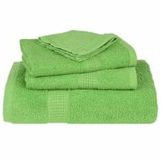 Vidaxl Brisače 10 kos zelena 100x200 cm 360 gsm 100% bombaž