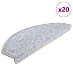 shumee vidaXL Podloge za stopnice 20 kosov svetlo siva 65x24x4 cm