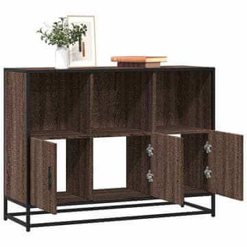 Vidaxl vidaXL Predalnik, rjav hrast, 100x35x76 cm, material na osnovi lesa