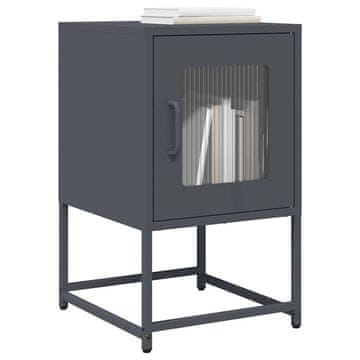 Vidaxl vidaXL Nočna omarica antracit 36x39x60,5 cm hladno valjano jeklo