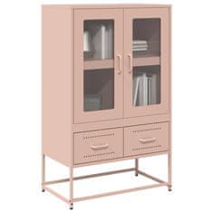 shumee vidaXL Visoka omara roza 68x39x111,5 cm jeklo