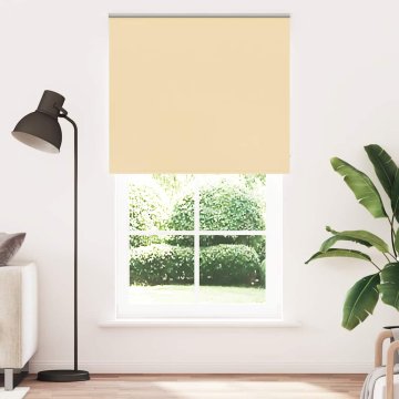 Vidaxl vidaXL Bež zatemnitvena rolo senčila 130x210 cm, širina blaga 126,6 cm
