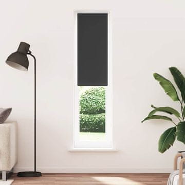 shumee vidaXL Roller Blind Blackout Black 50x210 cm Širina tkanine 45,7 cm