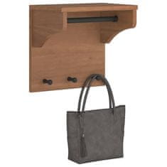 Vidaxl Stenski obešalnik za plašče SANDNES 43x30x42 cm les borovega