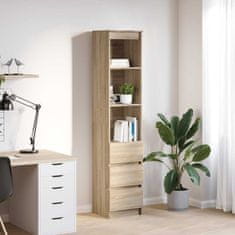 shumee vidaXL Visoka omara sonoma hrast 37,5x35x180 cm inženirski les