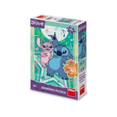 Dino Puzzle Stitch Diamond 33x47cm + lepilo + kamenčki 200 kosov