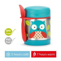 Skip hop Zoo Termoska za hrano z žlico/vilicami Sova 325 ml, 3r+