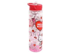 HELLO KITTY Hello Kitty Plastična steklenica s slamico, prozorna steklenica za vodoa 550ml 