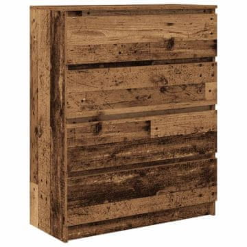 Vidaxl Komoda starinski les 80x35x99 cm inženirski les