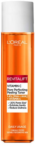 Loreal Paris Posvetlitveni tonik za kožo Revitalift Vitamin C (Pore Perfecting Peeling Toner) 180 ml