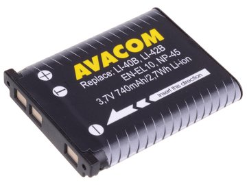 Avacom nadomestna baterija Olympus Li-40B, Li-42B, Fujifilm NP-45, Nikon EN-EL10 Li-ion 3,7V 740mAh 2,7Wh AVA