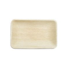 LEONE Eko krožnik pravokotni / 25x16cm / palmovi listi / 12kos