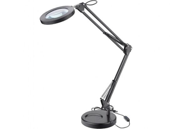 Extol Light Svetilka mizo s povečevalnim steklom, USB napajanje, 1300lm, 3 barve luči, 5x širitev