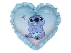 Disney DISNEY Stitch Modra blazina, dekorativna, v obliki srca 45x45 cm OEKO-TEX 