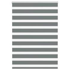 shumee vidaXL Zebra senčilo temno sivo 110x150 cm tkanina širina 105,9 cm