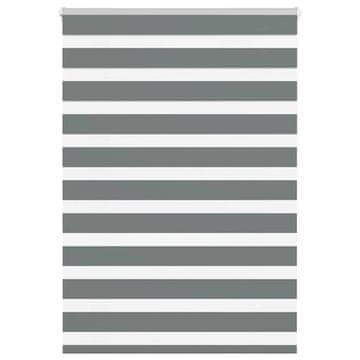 shumee vidaXL Zebra senčilo temno sivo 110x150 cm tkanina širina 105,9 cm