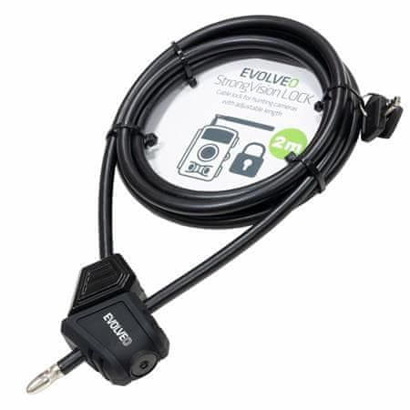 Evolveo StrongVision LOCK, kabelska nastavljiva ključavnica 8 mm x 2 m