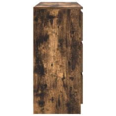Vidaxl Komoda dimljeni hrast 100x35x76 cm inženirski les