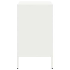 Vidaxl Nočna omarica 2 kosa bela 36x39x68 cm jeklo