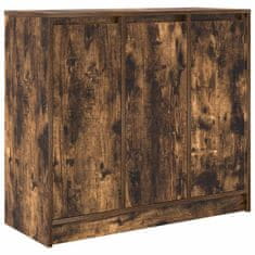 Vidaxl Komoda dimljeni hrast 85x34x76 cm inženirski les