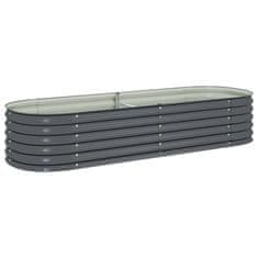 Vidaxl Visoka greda 240x80x44 cm pocinkano jeklo siva