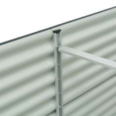 Vidaxl Visoka greda 240x80x81 cm pocinkano jeklo siva