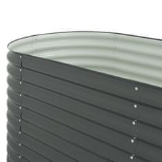 Vidaxl Visoka greda 240x80x81 cm pocinkano jeklo siva