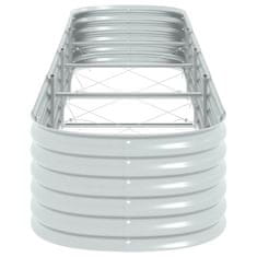 Vidaxl Visoka greda 400x80x44 cm pocinkano jeklo srebrna